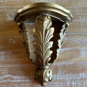 Vintage Homco Gold Wall Shelf